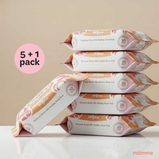 Breast Pump Wipes – 180 Sheets (5+1 Bundle)