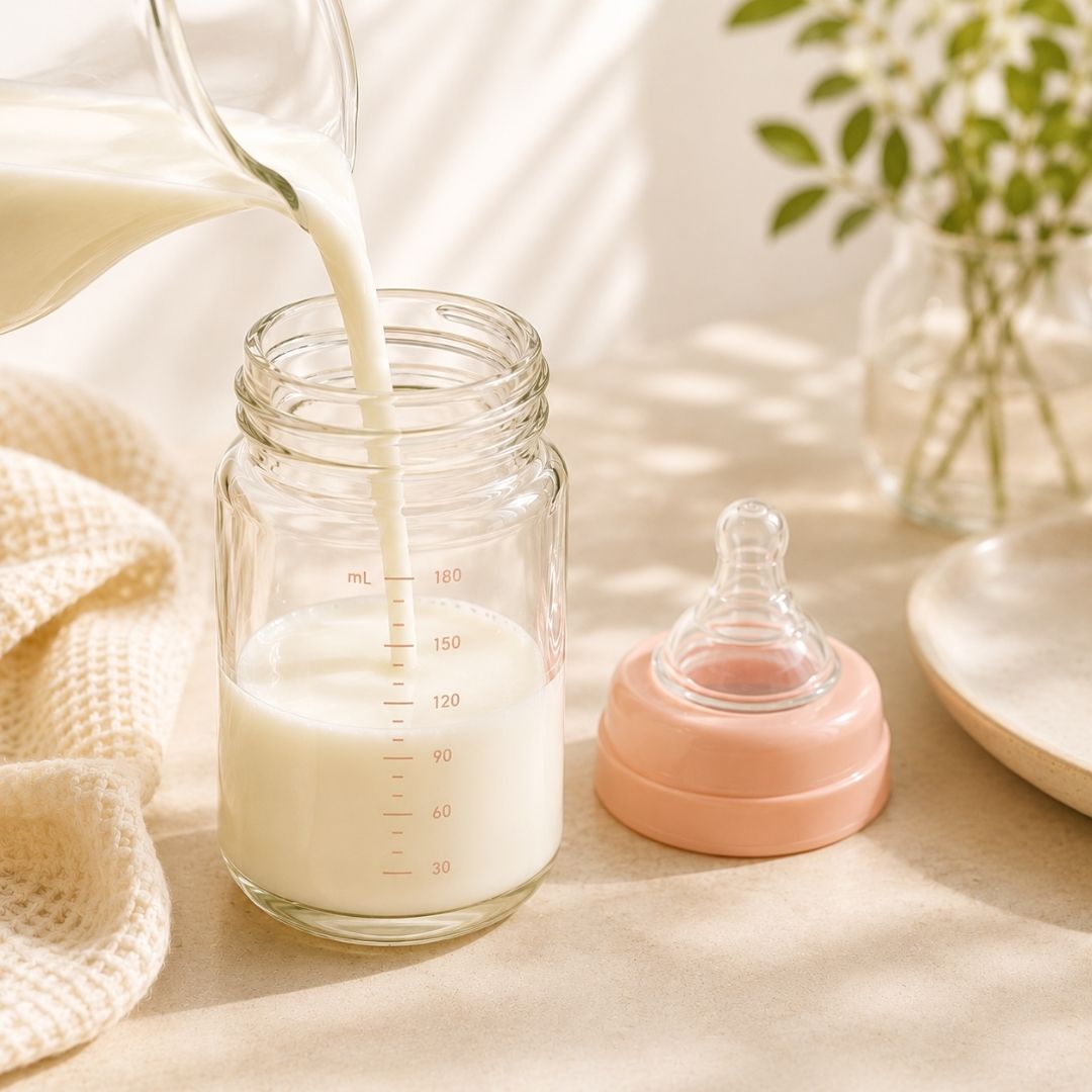 Wide Neck Glass Baby Bottle (180 mL)