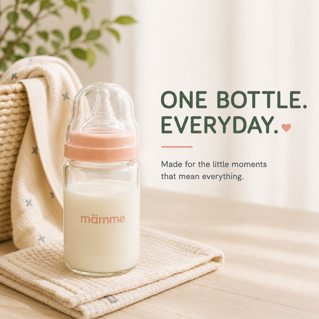 Wide Neck Glass Baby Bottle (180 mL)