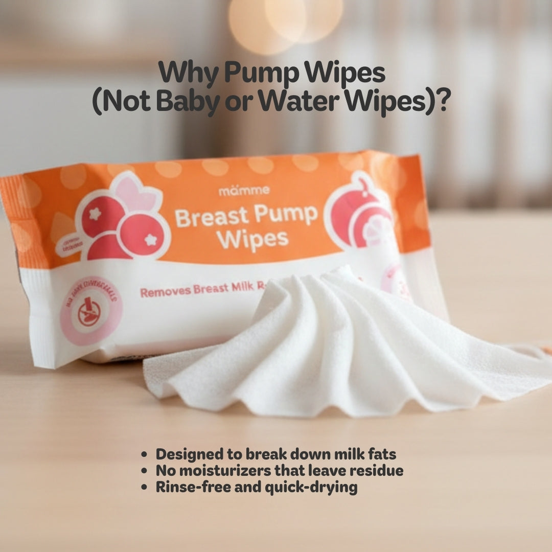 [10 + 2 BUNDLE] Mamme Breast Pump Wipes – Rinse-Free Cleaning (360 Biodegradable Sheets | 12 × 30 Sheets)