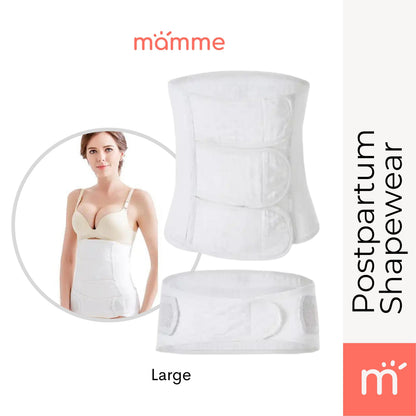 Mamme Postpartum Cotton Binder and Belly Support (2 pieces)