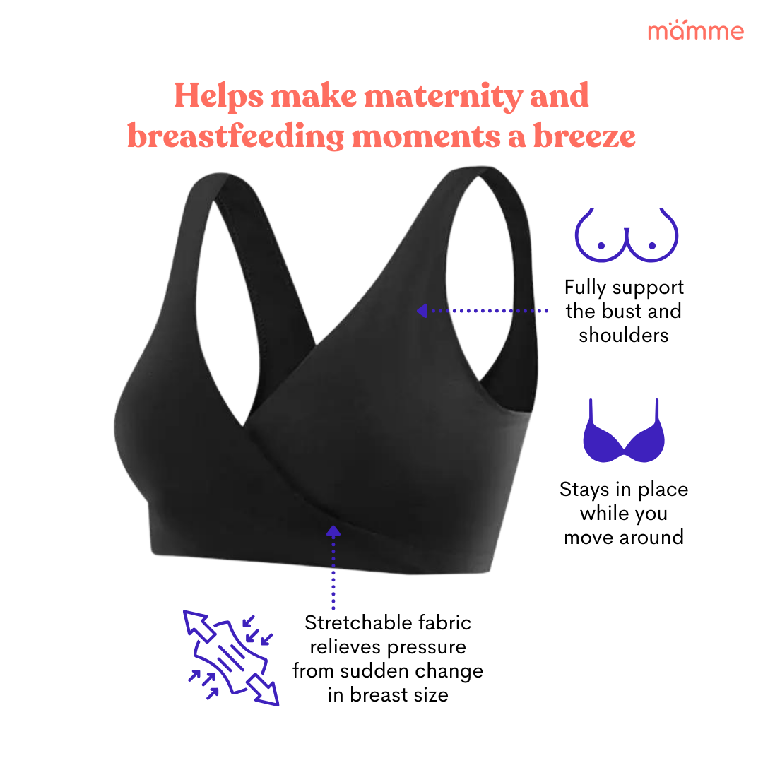 Mamme Crossover Maternity Nursing Bra