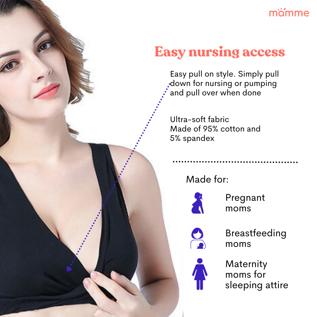 [OUTLET] Mamme Crossover Maternity and Nursing Bra, White