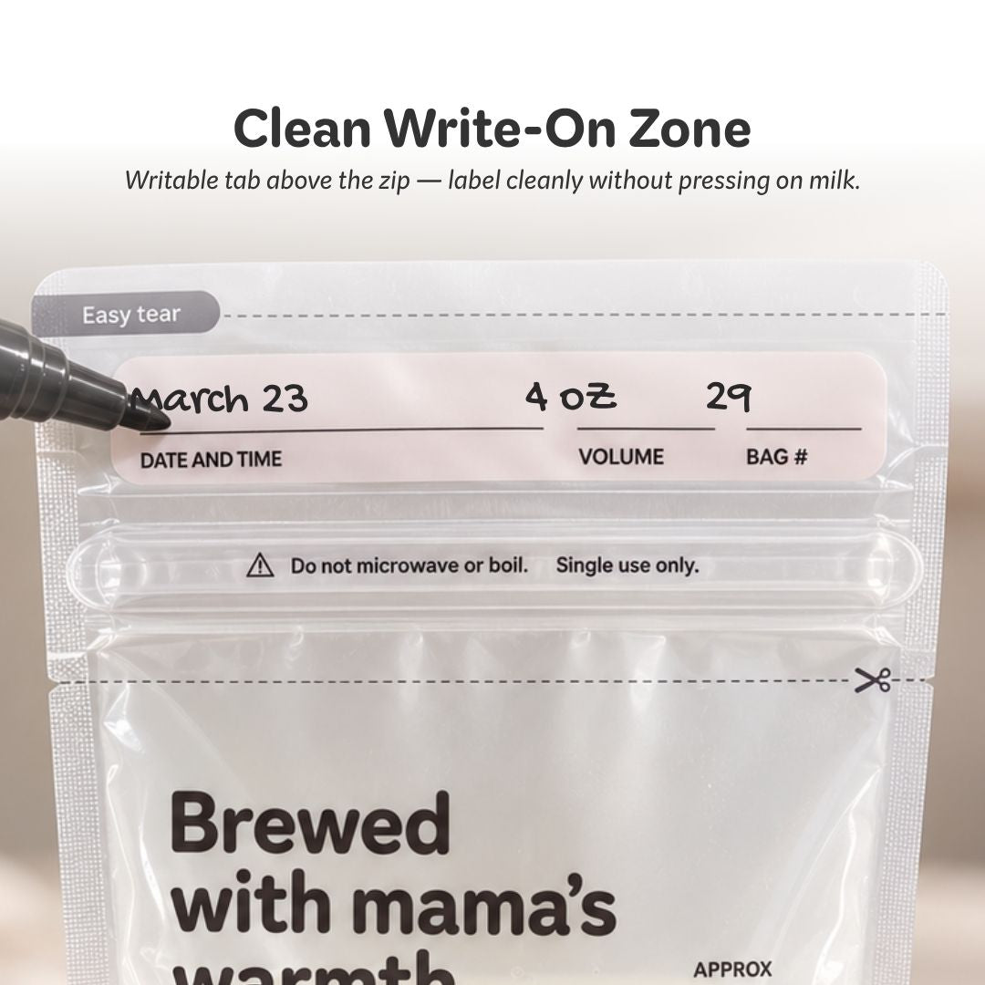 MAMME Breastmilk Storage Bags 120mL / 4oz, 30 pieces per pack