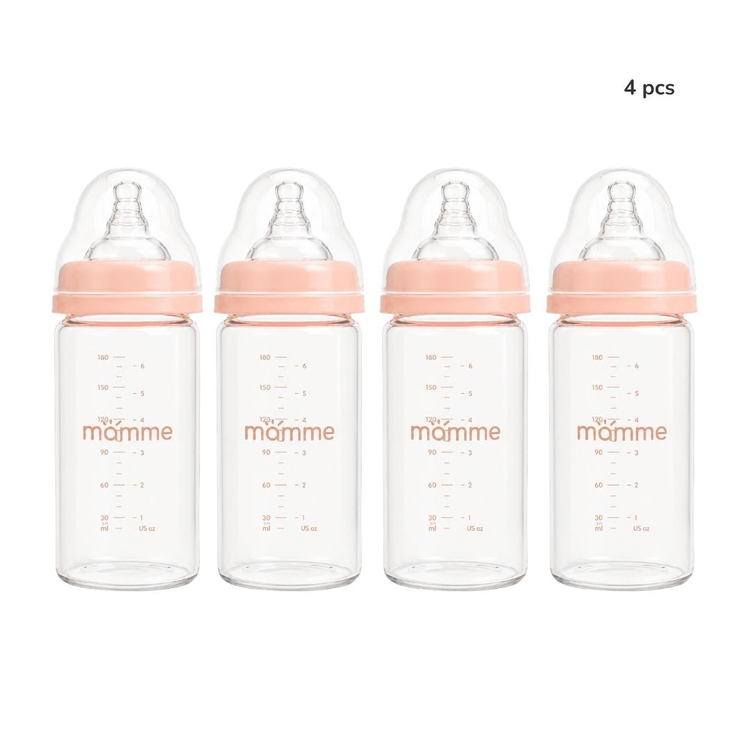 Wide Neck Glass Baby Bottle (180 mL)
