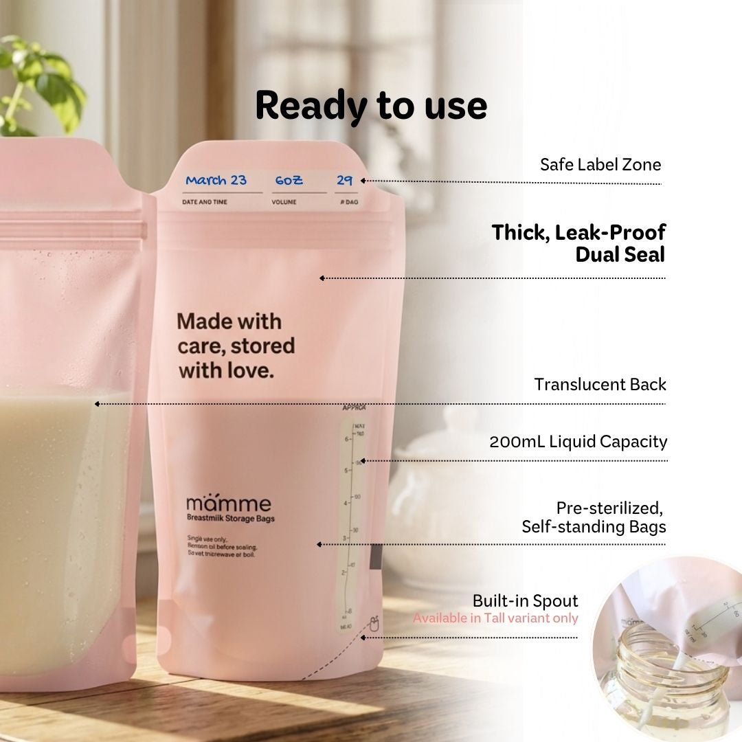 [MIDYEAR SALE] Mamme Breastmilk Storage Bag (Tall), pack of 2, 60 pcs