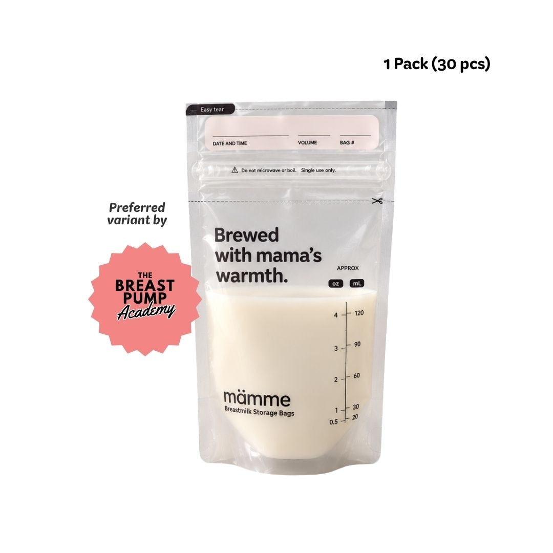 MAMME Breastmilk Storage Bags 120mL / 4oz, 30 pieces per pack