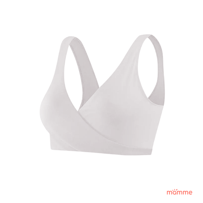 [OUTLET] Mamme Crossover Maternity and Nursing Bra, White