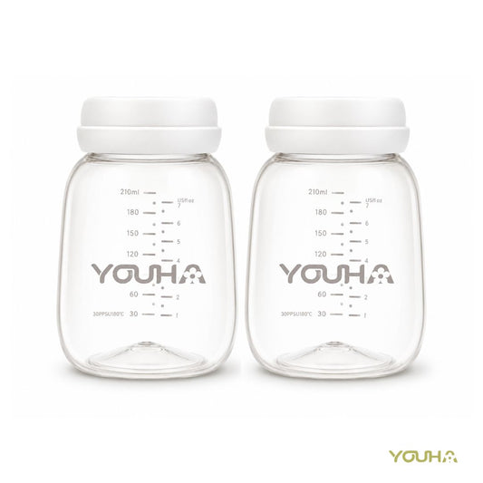 Wide-neck Milk Storage PP Bottle, 180mL, pack of 2