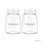 Wide-neck Milk Storage PP Bottle, 180mL, pack of 2