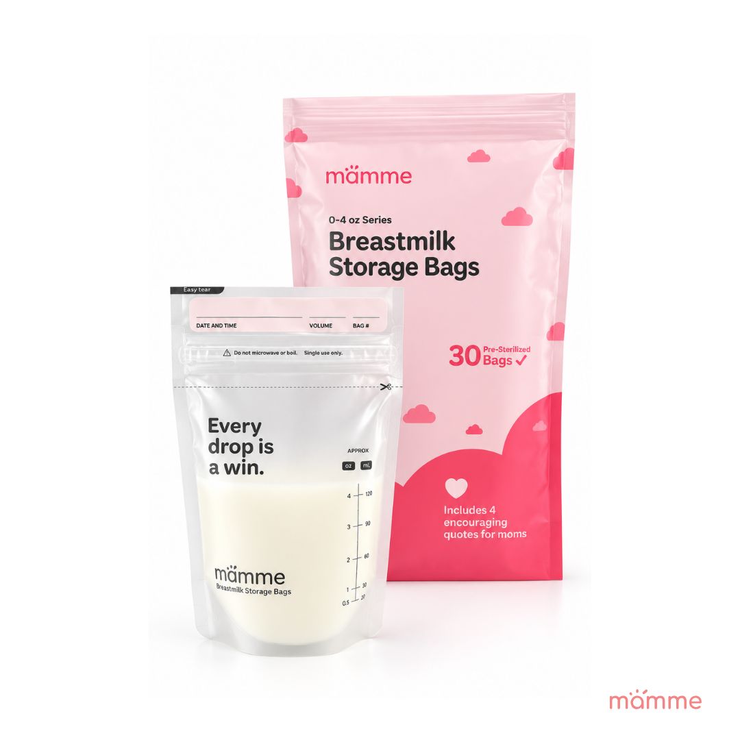 MAMME Breastmilk Storage Bags 120mL / 4oz, 30 pieces per pack