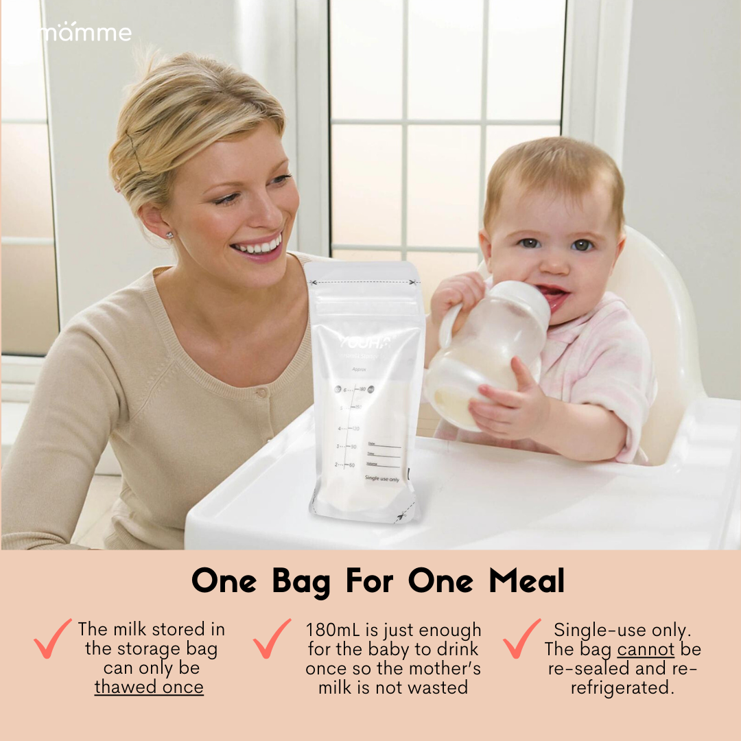 Breast Milk Storage Bags, 180mL